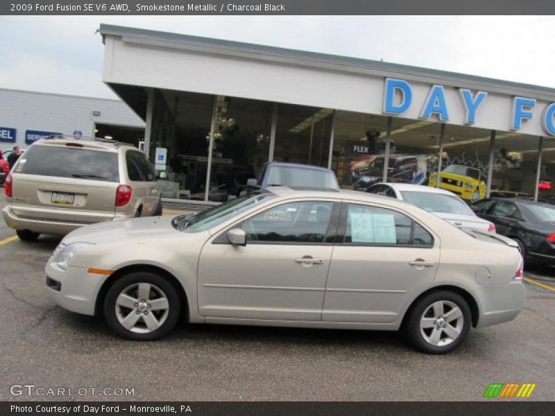 Smokestone Metallic / Charcoal Black 2009 Ford Fusion SE V6 AWD