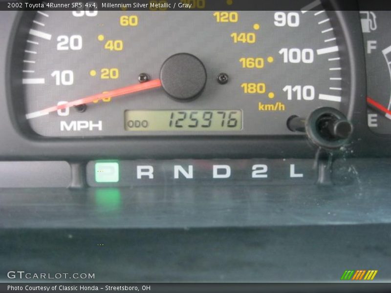 Millennium Silver Metallic / Gray 2002 Toyota 4Runner SR5 4x4
