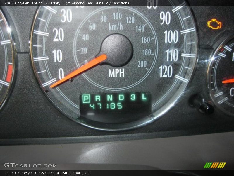 Light Almond Pearl Metallic / Sandstone 2003 Chrysler Sebring LX Sedan