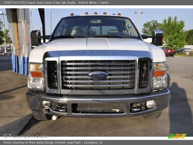 Oxford White / Camel 2008 Ford F350 Super Duty Lariat Crew Cab Dually