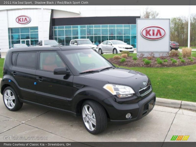Shadow Black / Red/Black Sport Cloth 2011 Kia Soul Sport
