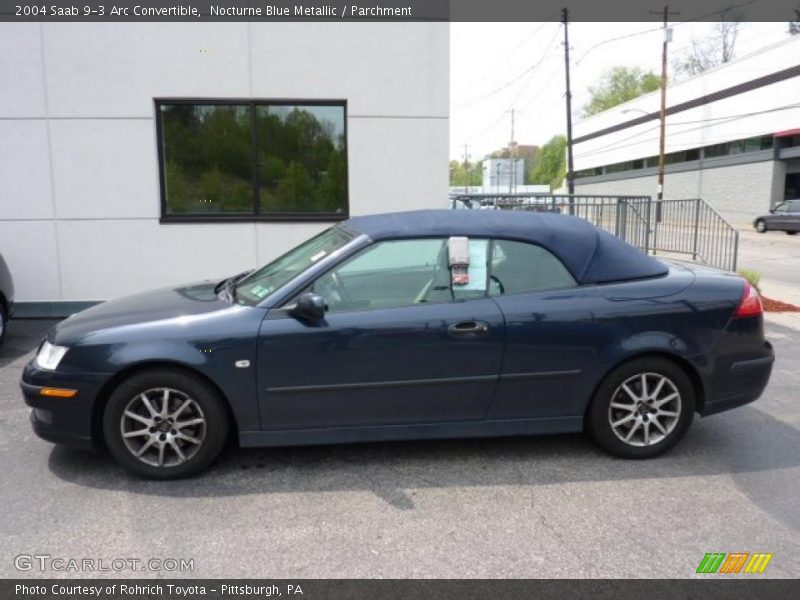 Nocturne Blue Metallic / Parchment 2004 Saab 9-3 Arc Convertible