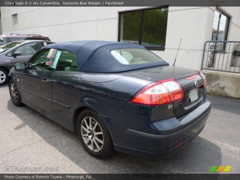 Nocturne Blue Metallic / Parchment 2004 Saab 9-3 Arc Convertible