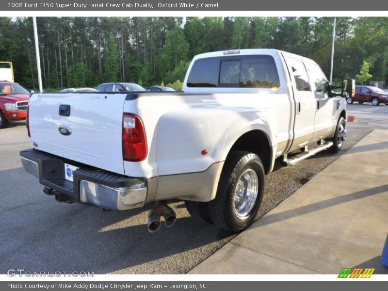 Oxford White / Camel 2008 Ford F350 Super Duty Lariat Crew Cab Dually