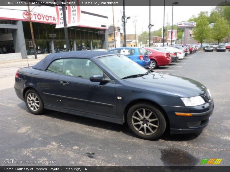 Nocturne Blue Metallic / Parchment 2004 Saab 9-3 Arc Convertible