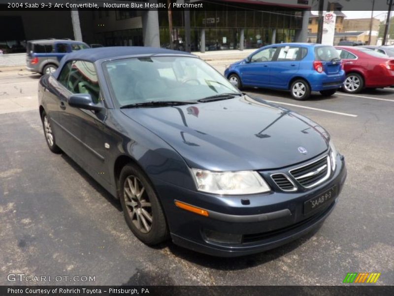 Nocturne Blue Metallic / Parchment 2004 Saab 9-3 Arc Convertible