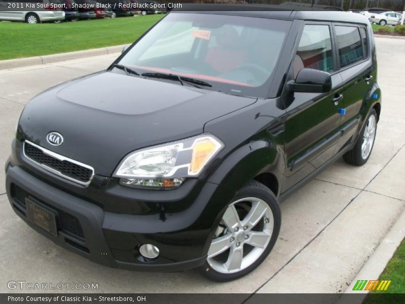 Shadow Black / Red/Black Sport Cloth 2011 Kia Soul Sport