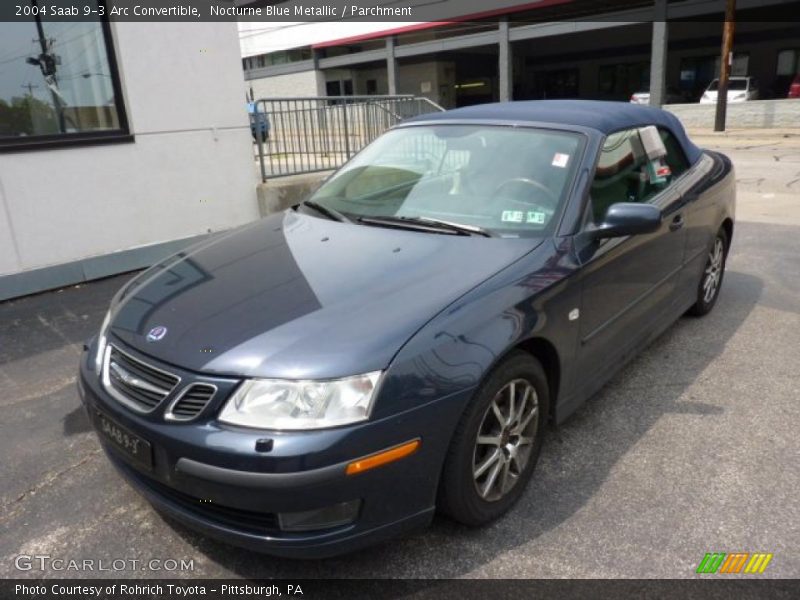 Nocturne Blue Metallic / Parchment 2004 Saab 9-3 Arc Convertible