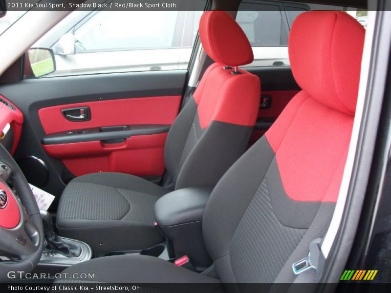 Shadow Black / Red/Black Sport Cloth 2011 Kia Soul Sport