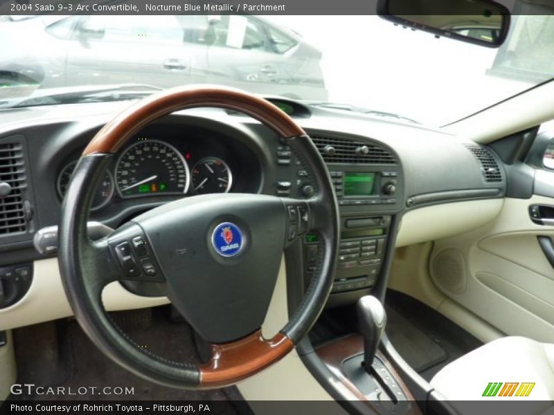 Nocturne Blue Metallic / Parchment 2004 Saab 9-3 Arc Convertible