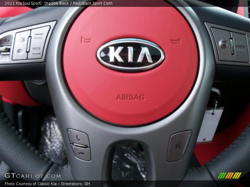 Shadow Black / Red/Black Sport Cloth 2011 Kia Soul Sport