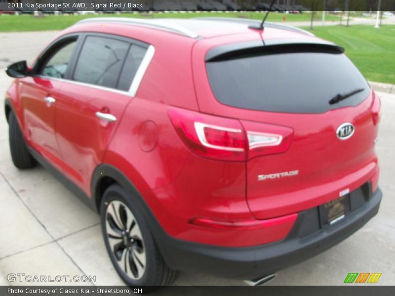 Signal Red / Black 2011 Kia Sportage SX AWD