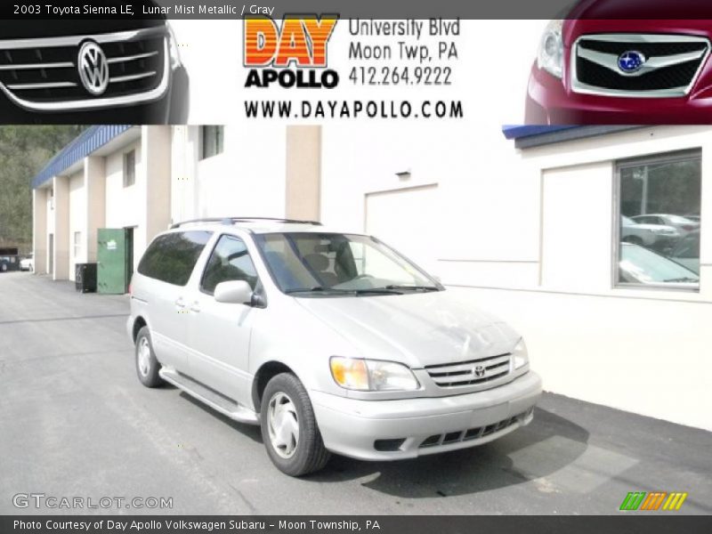Lunar Mist Metallic / Gray 2003 Toyota Sienna LE