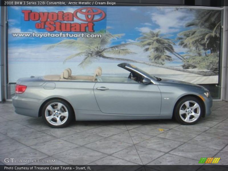 Arctic Metallic / Cream Beige 2008 BMW 3 Series 328i Convertible