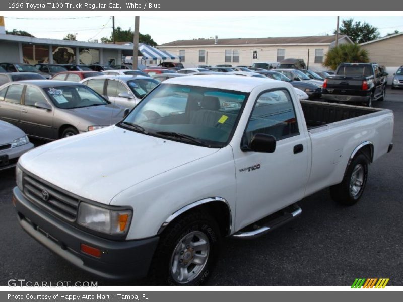White / Blue 1996 Toyota T100 Truck Regular Cab