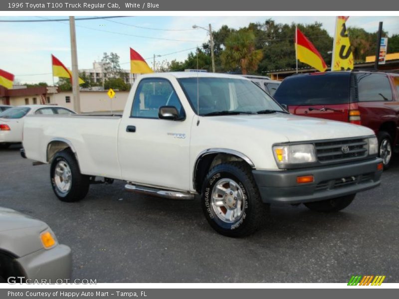 White / Blue 1996 Toyota T100 Truck Regular Cab