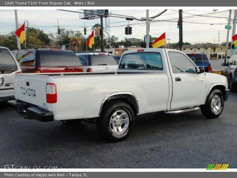 White / Blue 1996 Toyota T100 Truck Regular Cab