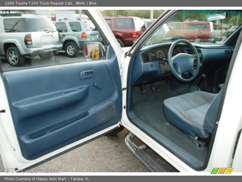 White / Blue 1996 Toyota T100 Truck Regular Cab