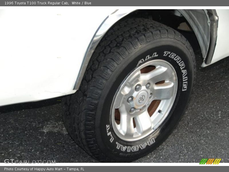 White / Blue 1996 Toyota T100 Truck Regular Cab