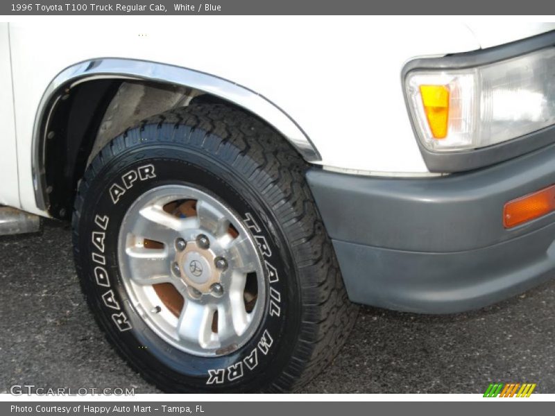 White / Blue 1996 Toyota T100 Truck Regular Cab