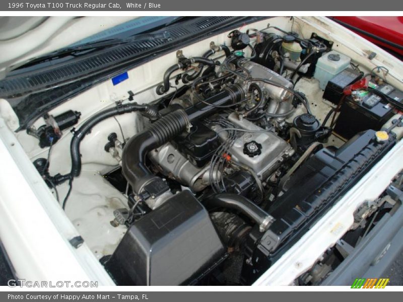 White / Blue 1996 Toyota T100 Truck Regular Cab
