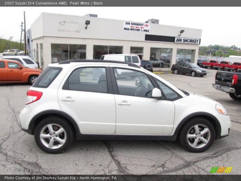 Pearl White / Black 2007 Suzuki SX4 Convenience AWD