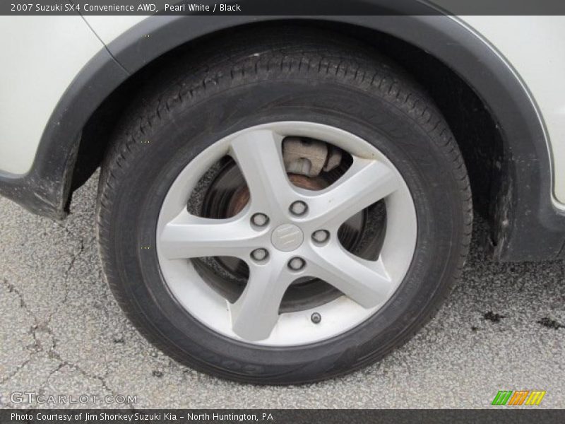 Pearl White / Black 2007 Suzuki SX4 Convenience AWD