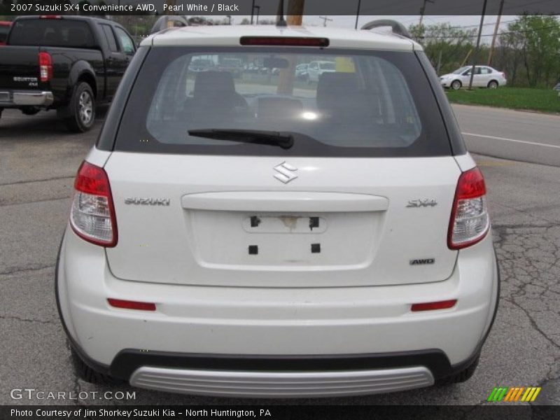 Pearl White / Black 2007 Suzuki SX4 Convenience AWD