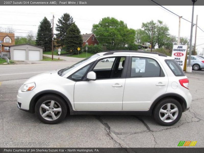 Pearl White / Black 2007 Suzuki SX4 Convenience AWD