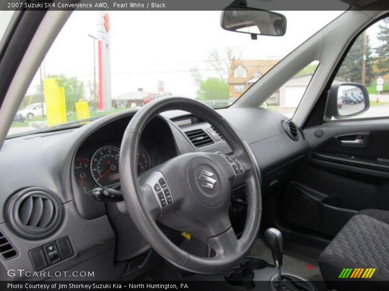 Pearl White / Black 2007 Suzuki SX4 Convenience AWD