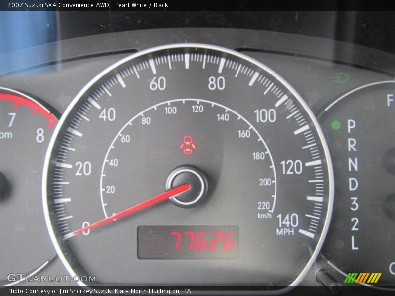Pearl White / Black 2007 Suzuki SX4 Convenience AWD