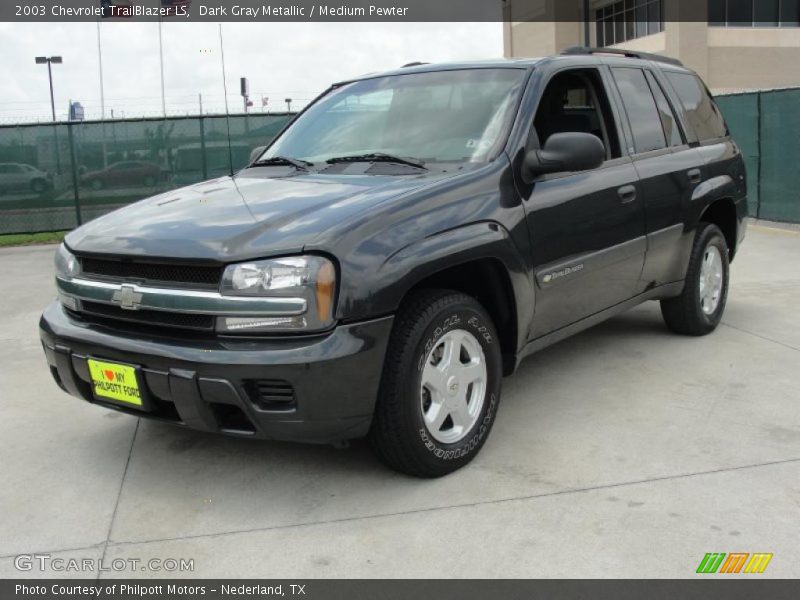 Dark Gray Metallic / Medium Pewter 2003 Chevrolet TrailBlazer LS