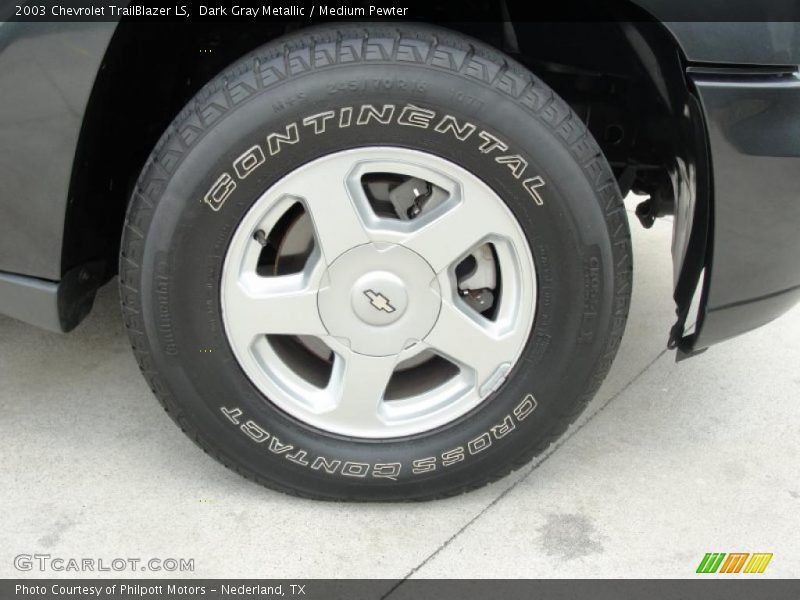 Dark Gray Metallic / Medium Pewter 2003 Chevrolet TrailBlazer LS