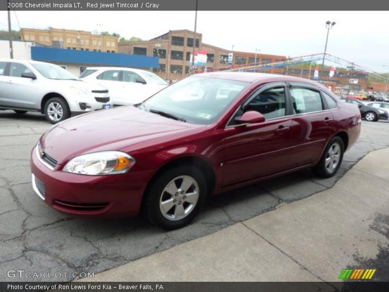 Red Jewel Tintcoat / Gray 2008 Chevrolet Impala LT