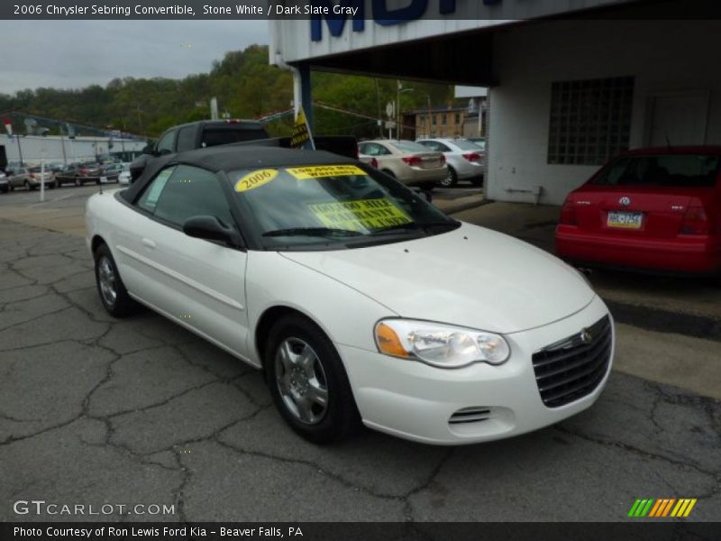 Stone White / Dark Slate Gray 2006 Chrysler Sebring Convertible
