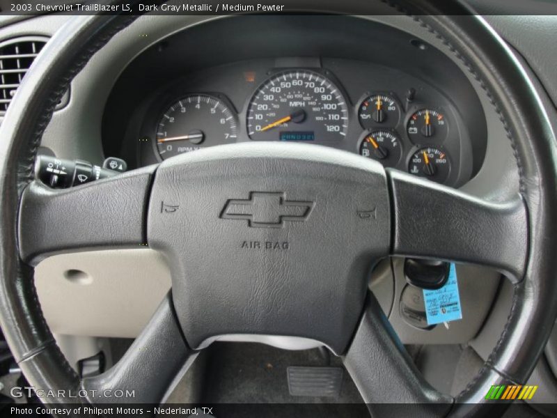 Dark Gray Metallic / Medium Pewter 2003 Chevrolet TrailBlazer LS