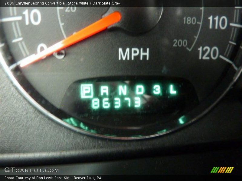 Stone White / Dark Slate Gray 2006 Chrysler Sebring Convertible