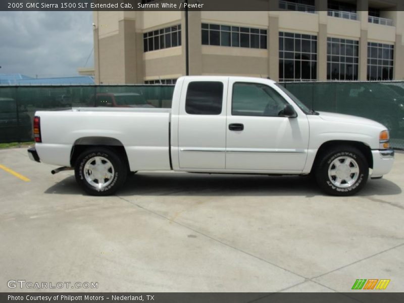 Summit White / Pewter 2005 GMC Sierra 1500 SLT Extended Cab