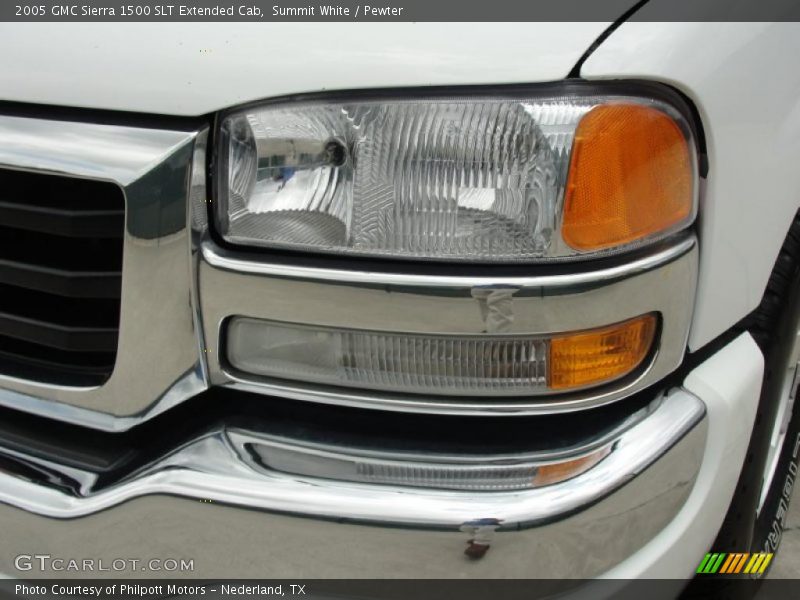 Summit White / Pewter 2005 GMC Sierra 1500 SLT Extended Cab