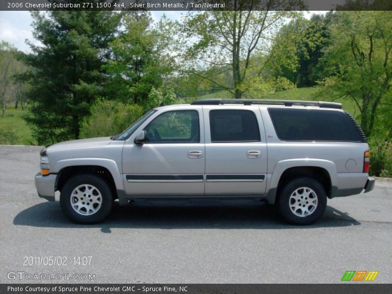 Silver Birch Metallic / Tan/Neutral 2006 Chevrolet Suburban Z71 1500 4x4
