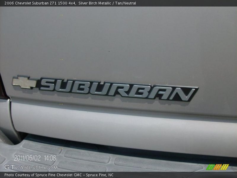 Silver Birch Metallic / Tan/Neutral 2006 Chevrolet Suburban Z71 1500 4x4