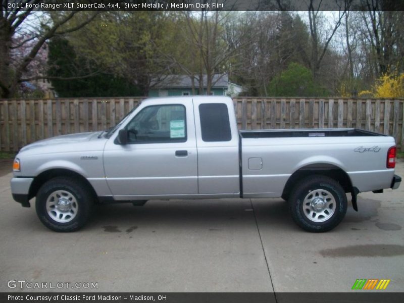 Silver Metallic / Medium Dark Flint 2011 Ford Ranger XLT SuperCab 4x4