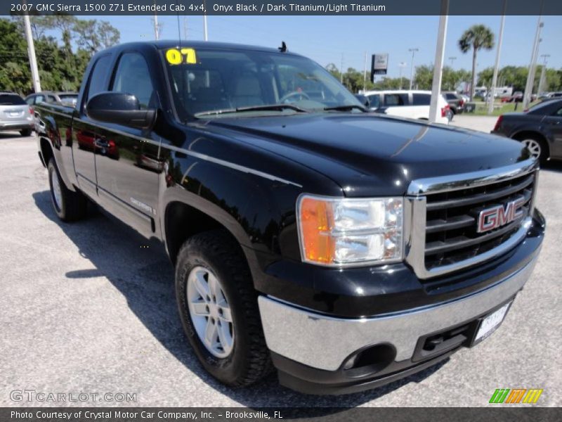 Onyx Black / Dark Titanium/Light Titanium 2007 GMC Sierra 1500 Z71 Extended Cab 4x4