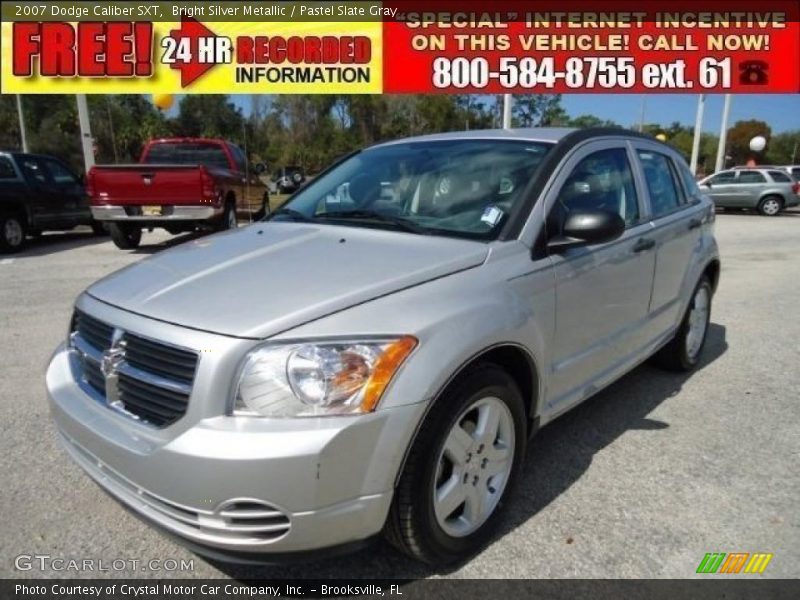 Bright Silver Metallic / Pastel Slate Gray 2007 Dodge Caliber SXT