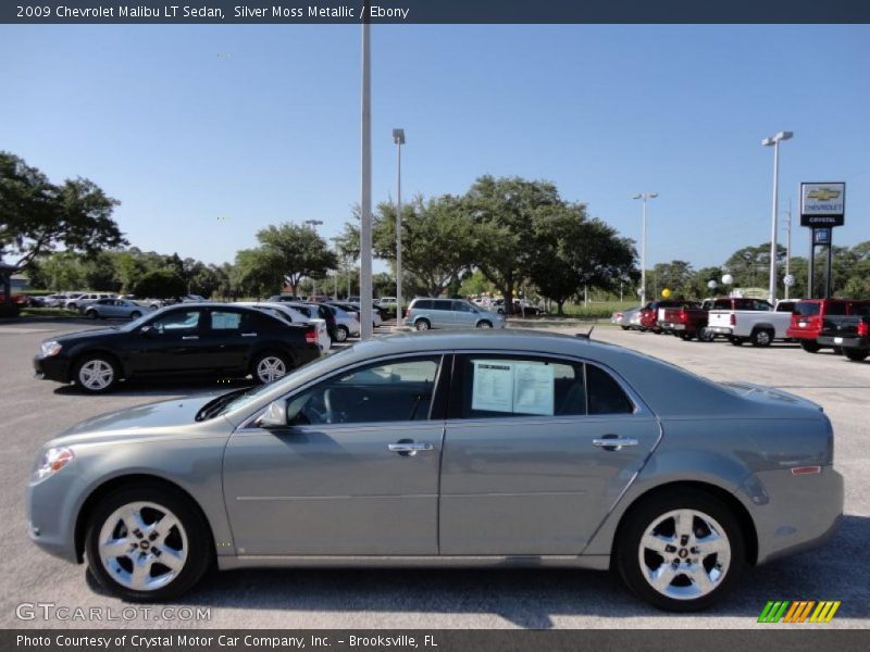 Silver Moss Metallic / Ebony 2009 Chevrolet Malibu LT Sedan