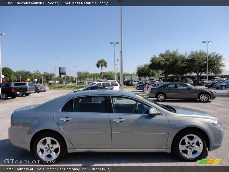 Silver Moss Metallic / Ebony 2009 Chevrolet Malibu LT Sedan