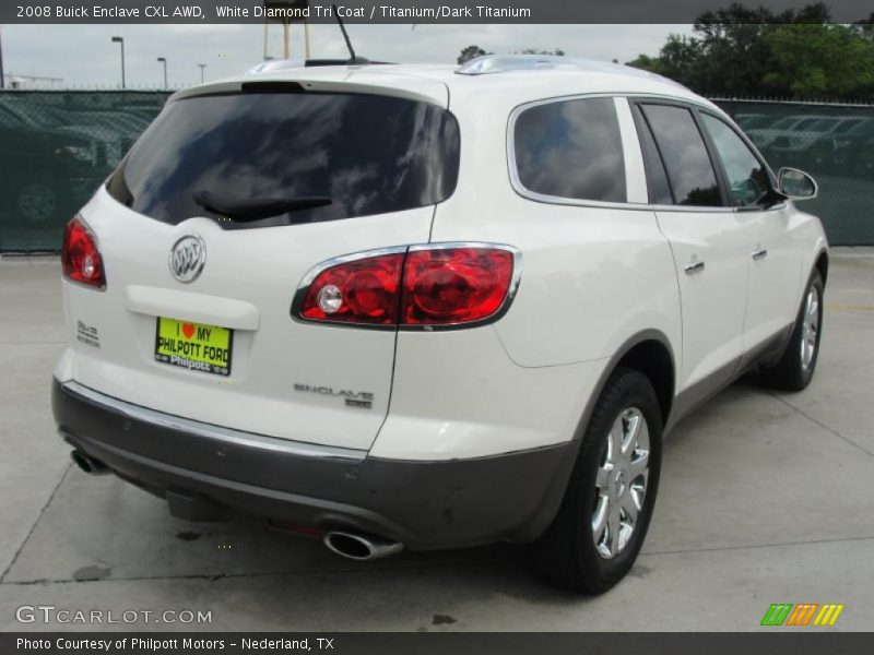 White Diamond Tri Coat / Titanium/Dark Titanium 2008 Buick Enclave CXL AWD