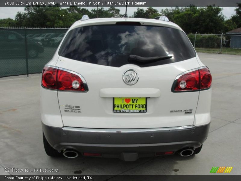 White Diamond Tri Coat / Titanium/Dark Titanium 2008 Buick Enclave CXL AWD