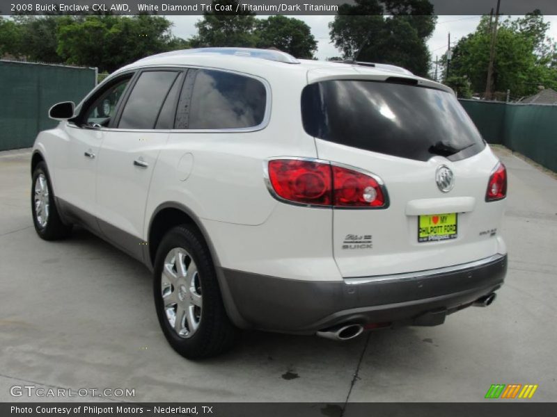 White Diamond Tri Coat / Titanium/Dark Titanium 2008 Buick Enclave CXL AWD