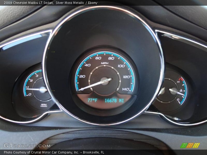 Silver Moss Metallic / Ebony 2009 Chevrolet Malibu LT Sedan